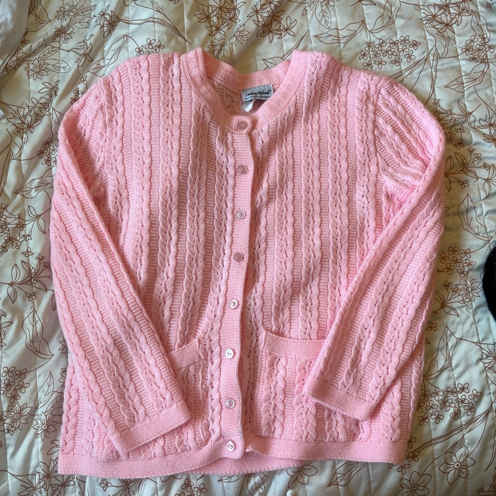 Anthony Richards Soft Pink Knit Cardigan